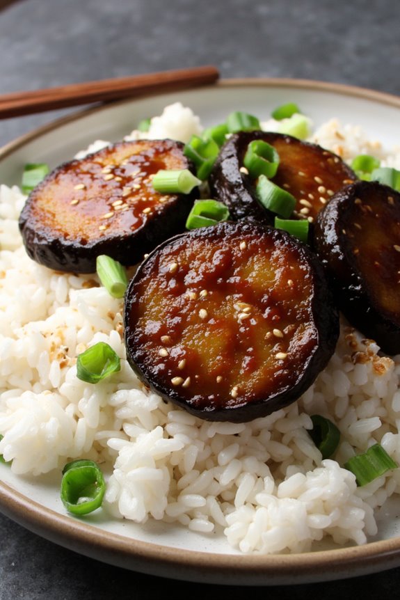 miso glazed eggplant delight