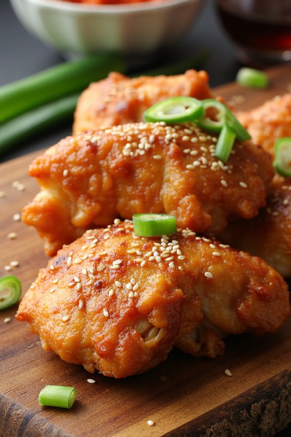 miso glazed fried chicken