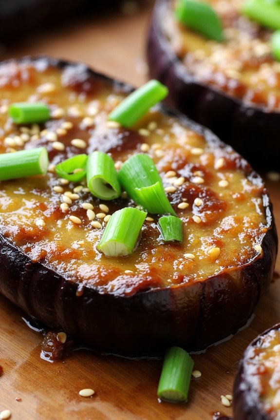 miso glazed roasted eggplant delight