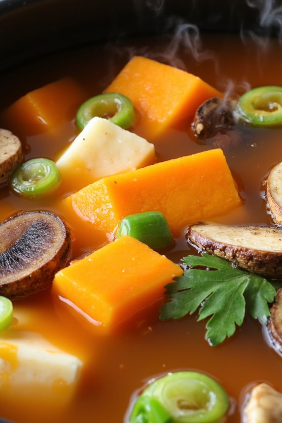 miso soup with sweet potatoes