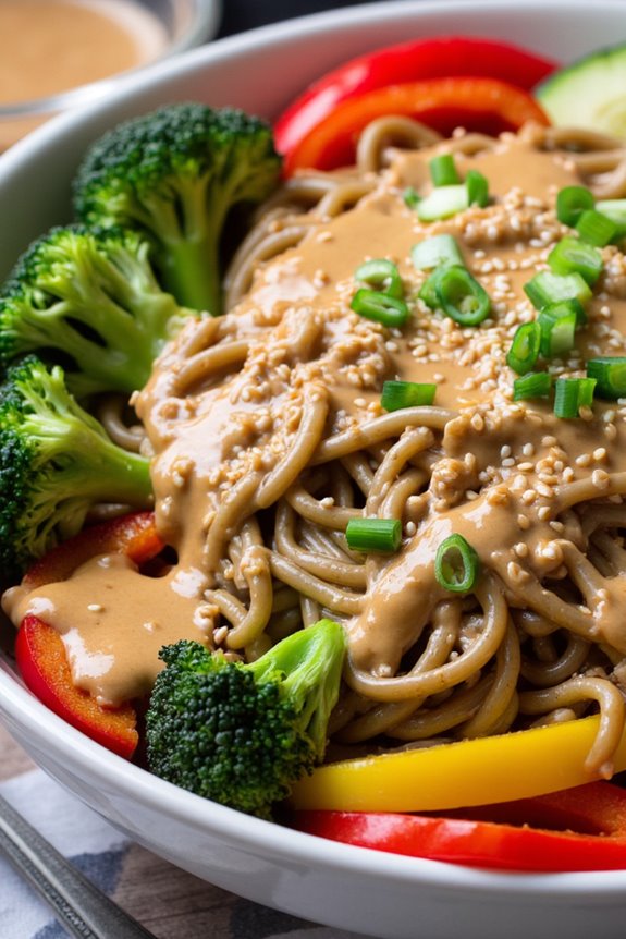 miso tahini soba bowl delight