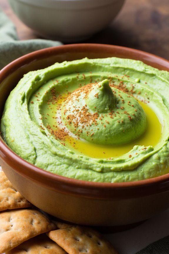 nutritious edamame hummus dip