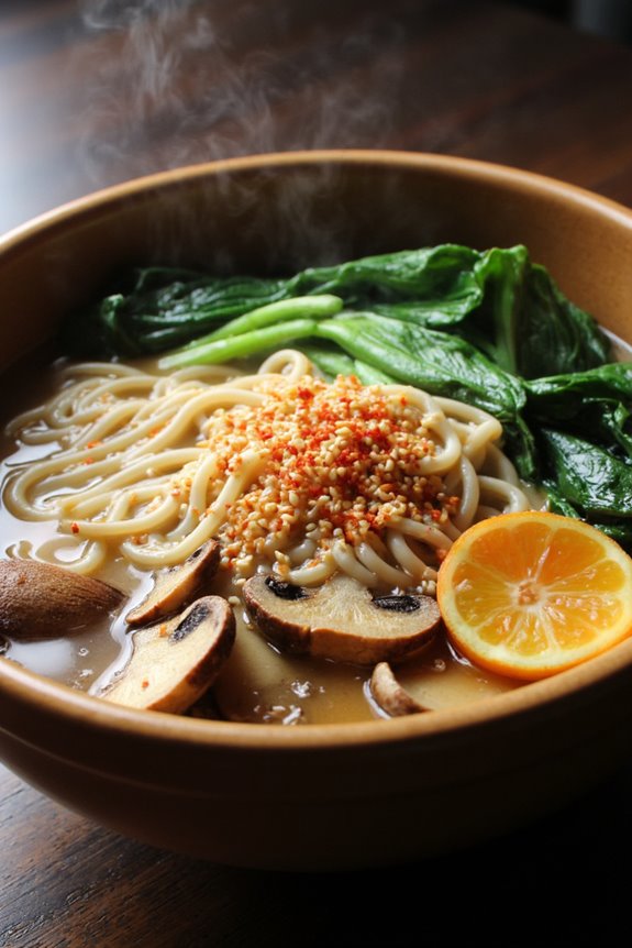 nutritious miso soba soup