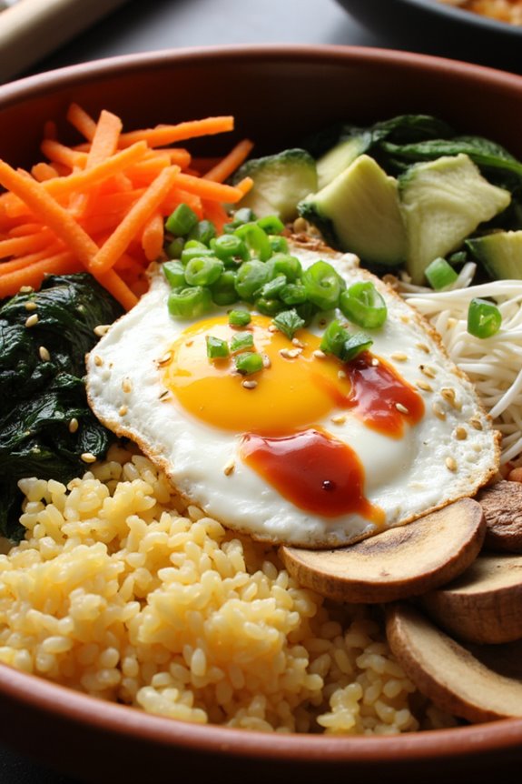 nutritious quinoa based bibimbap
