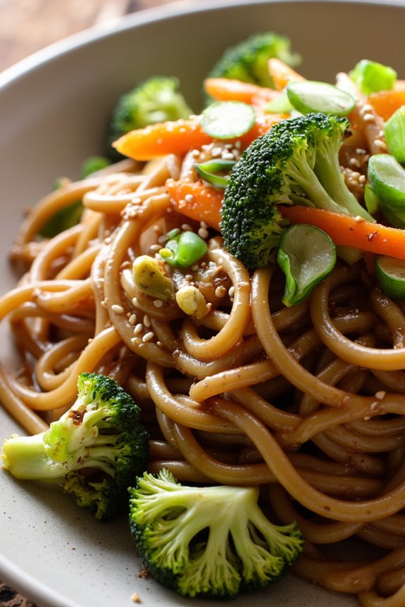 nutritious teriyaki noodle dish