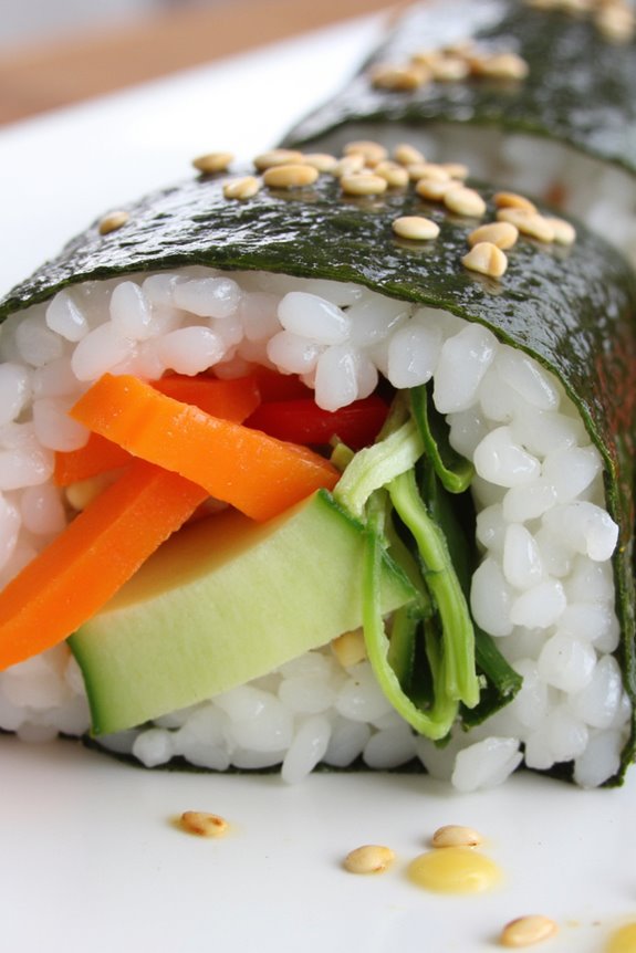 nutritious vegetarian rice rolls