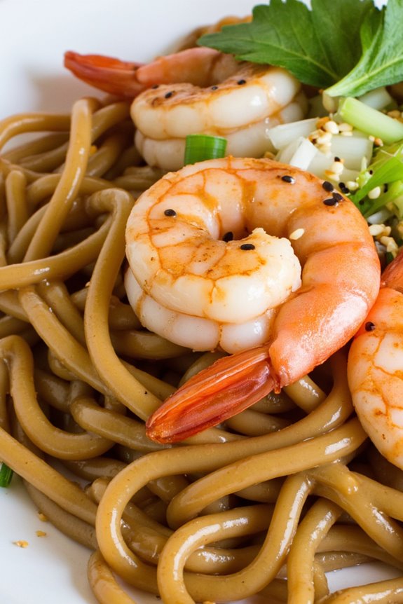 nutty shrimp noodle delight