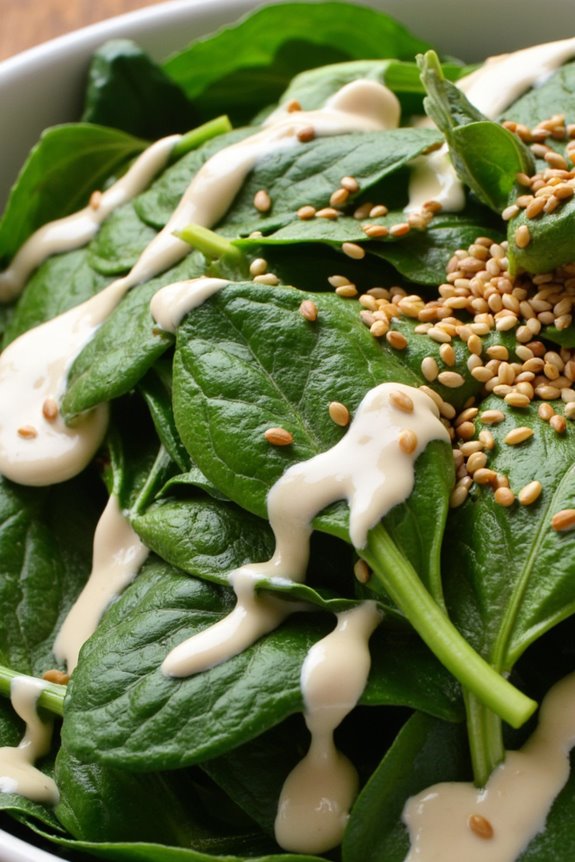 nutty spinach salad delight