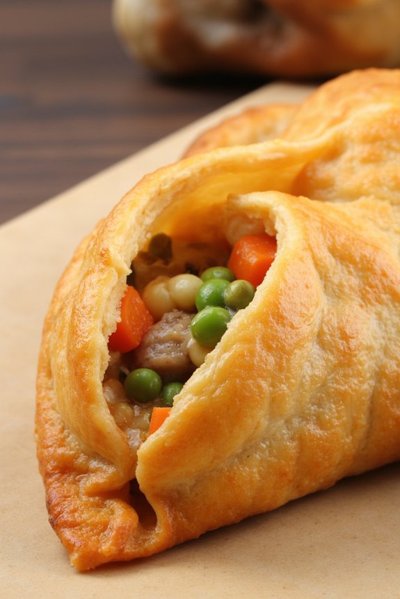 pork filled flaky pastries