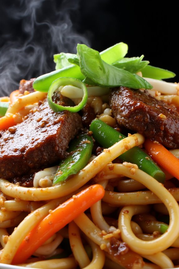 quick and customizable beef chow mein