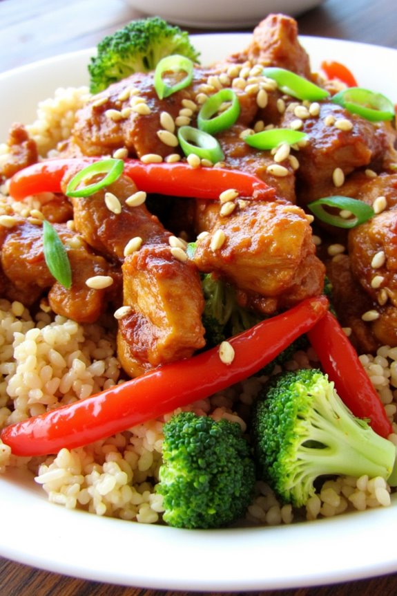 quinoa packed kung pao chicken