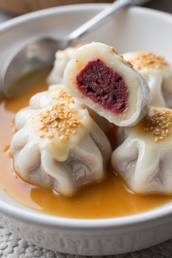 red bean dessert dumplings