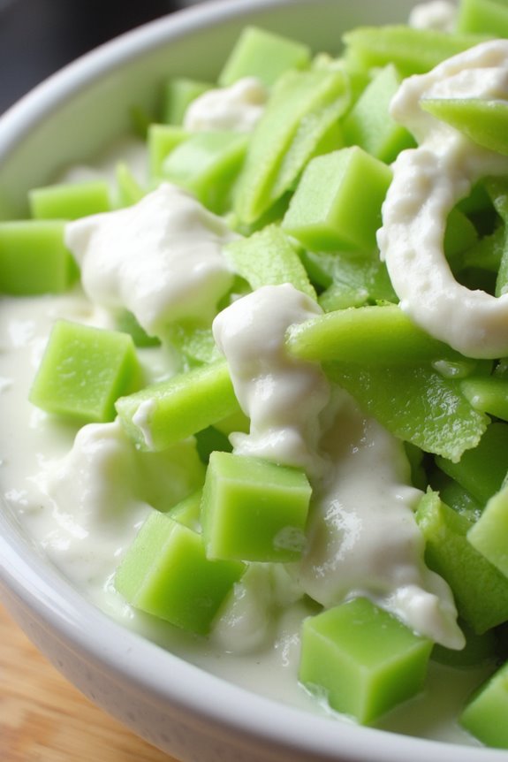 refreshing coconut pandan salad
