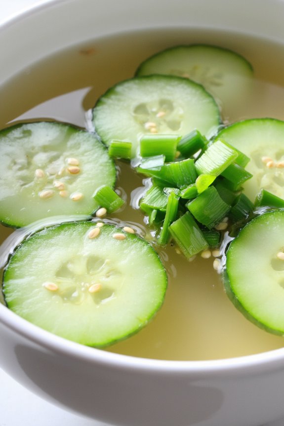 refreshing cold cucumber soup