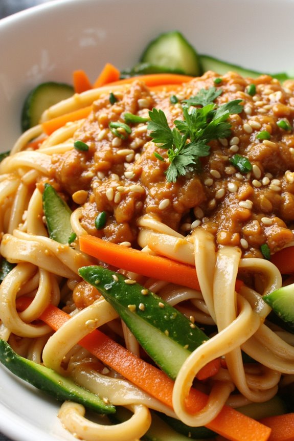 refreshing sesame noodle dish