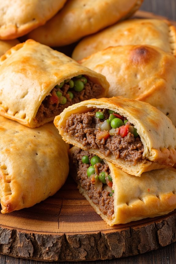 savory beef filled pastries