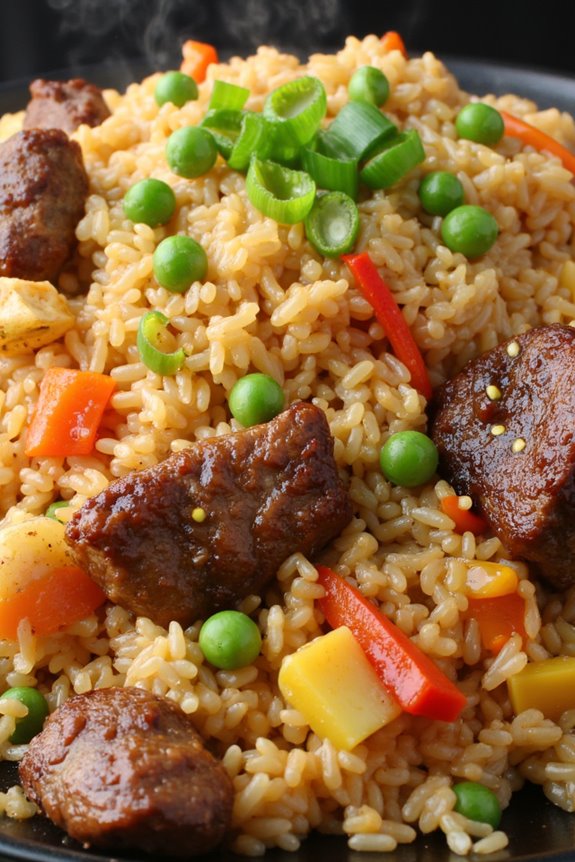savory beef fried rice