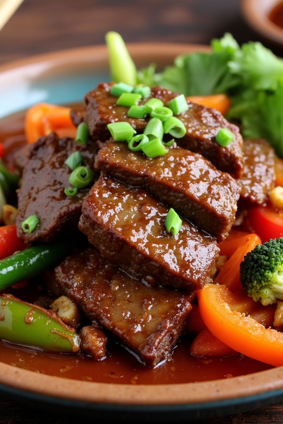 savory beef with ginger