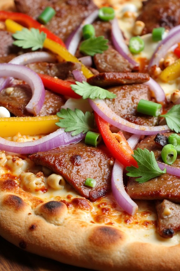 savory char siu fusion pizza