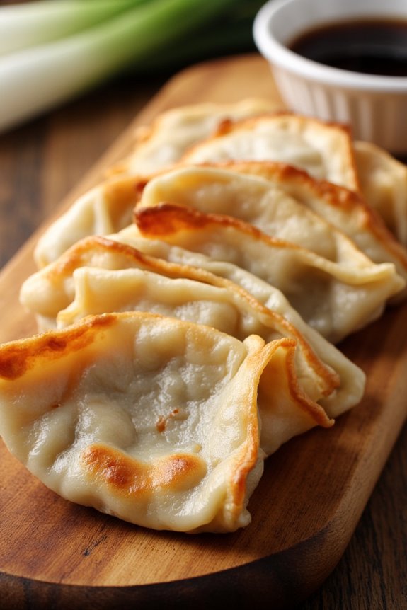 savory chicken mushroom dumplings