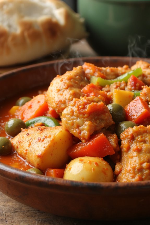 savory chicken tomato stew