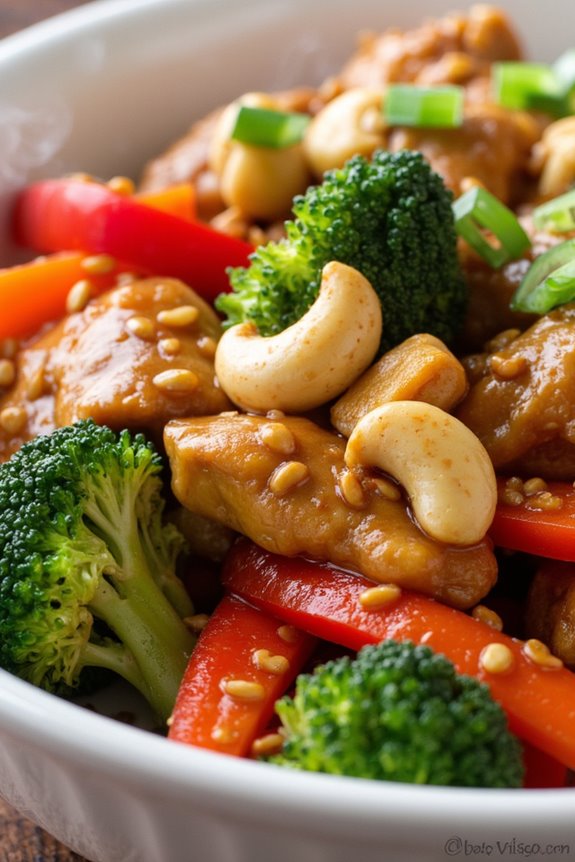 savory chicken with cashews