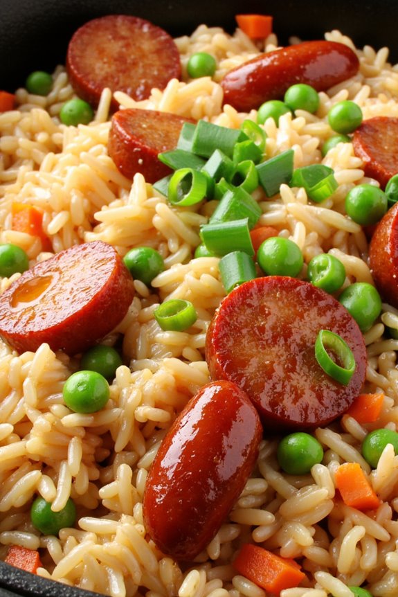 savory chinese sausage fried rice
