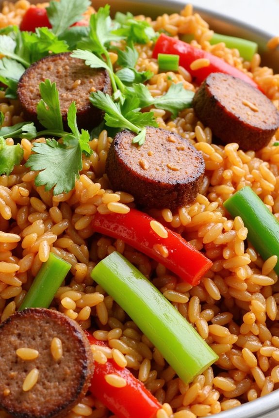 savory chorizo vibrant rice