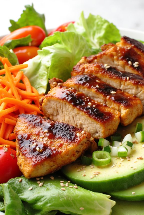 savory grilled chicken salad