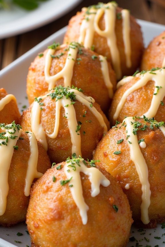 savory octopus filled balls