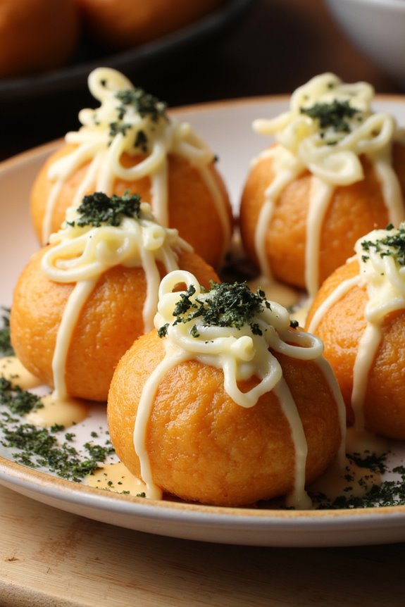 savory octopus filled balls