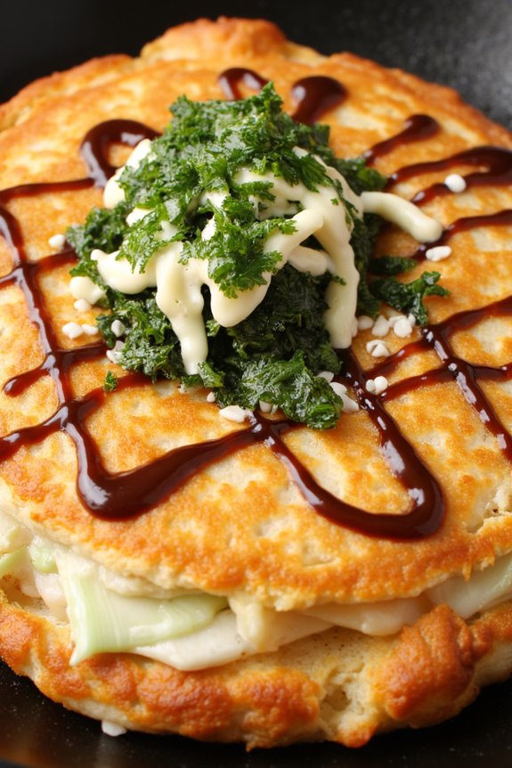 savory seafood pancake delight