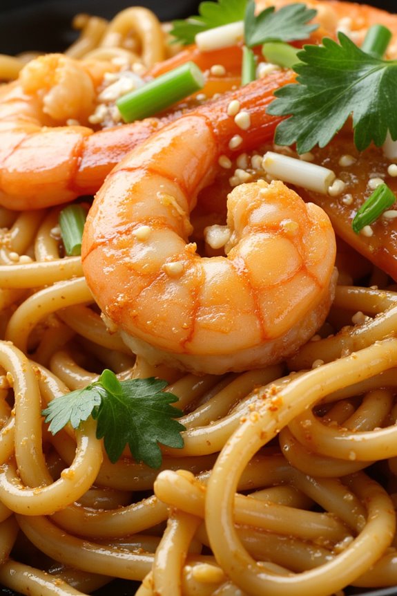 savory shrimp garlic noodles