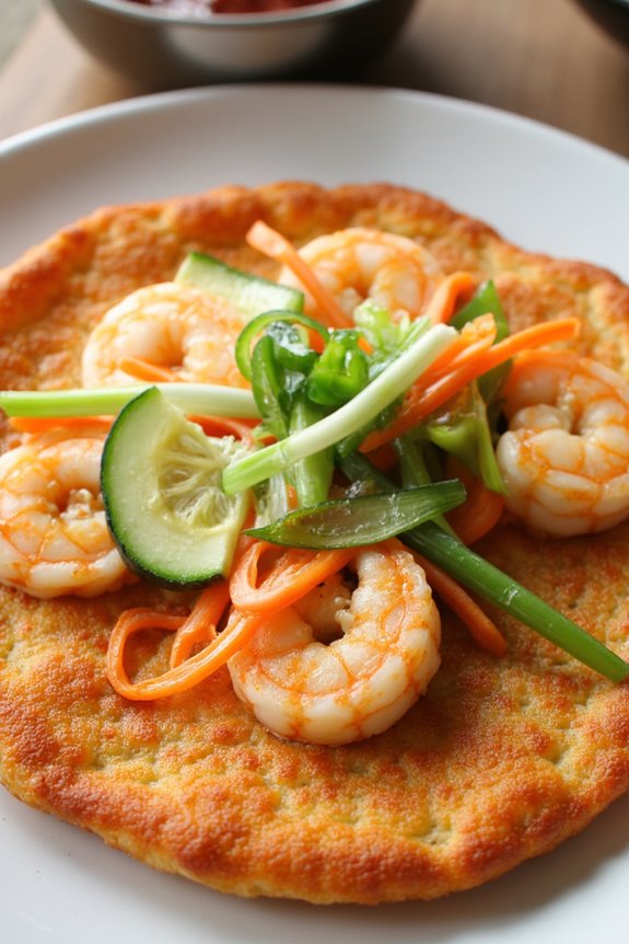 savory shrimp vegetable pancakes