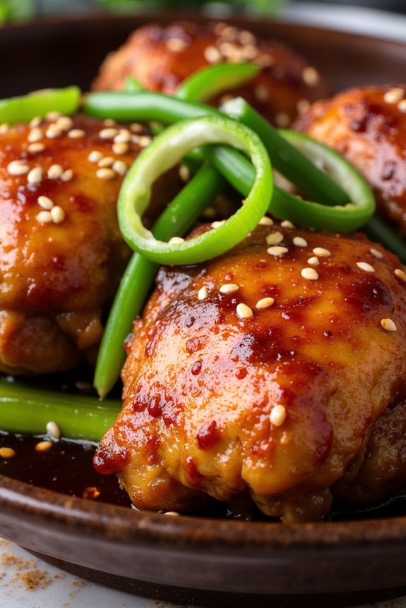 savory soy glazed chicken dish