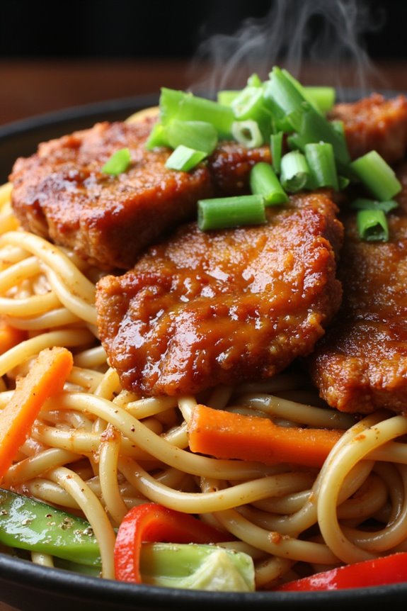 savory stir fried noodle dish