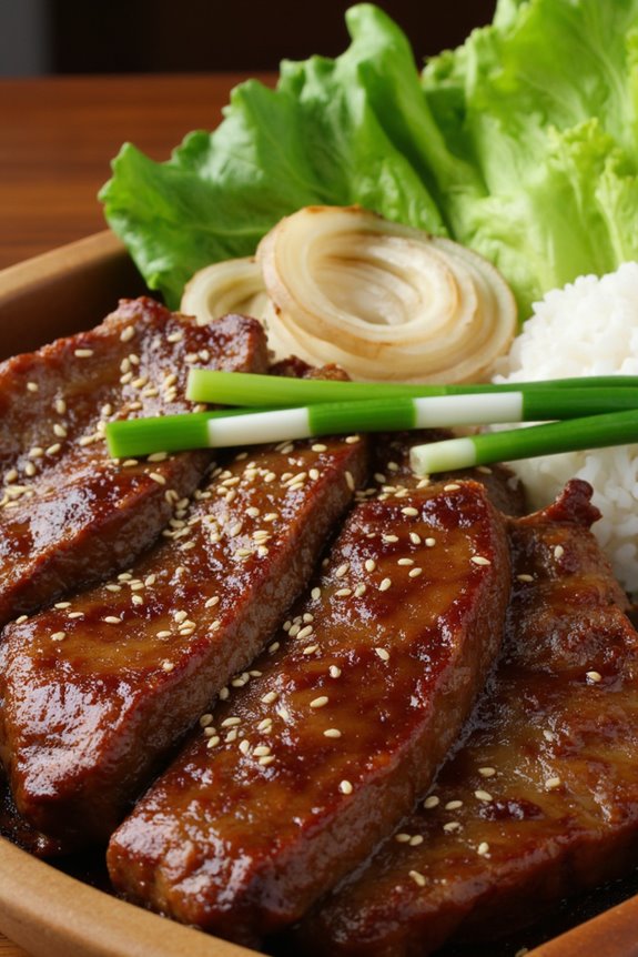 savory sweet marinated beef