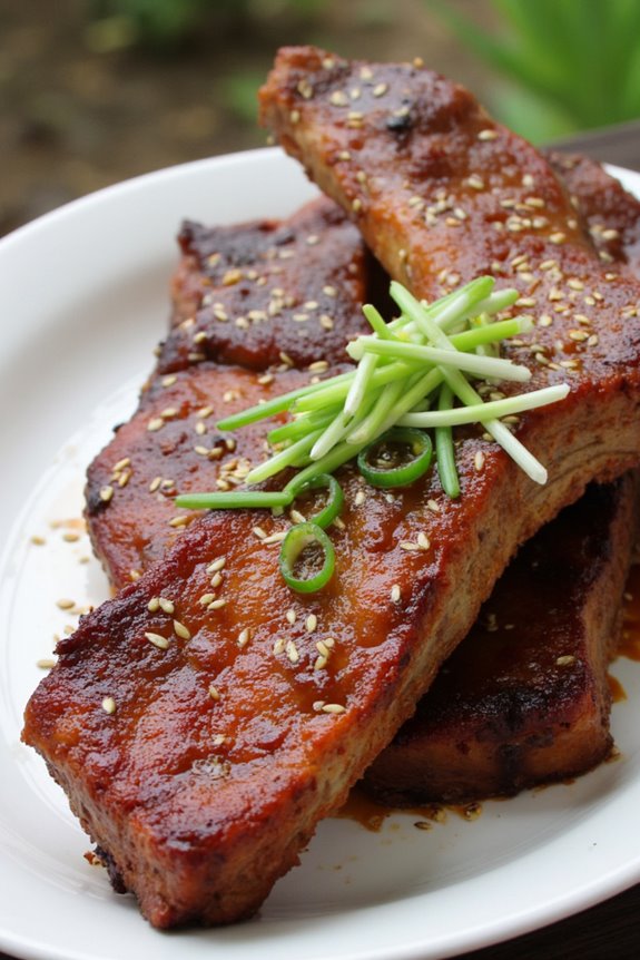 savory sweet marinated korean ribs