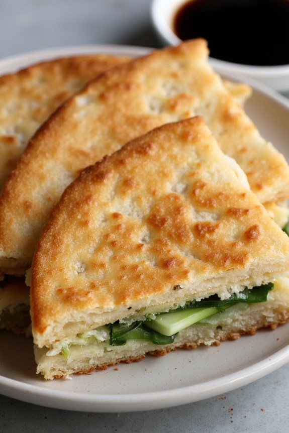 savory vegan scallion pancakes