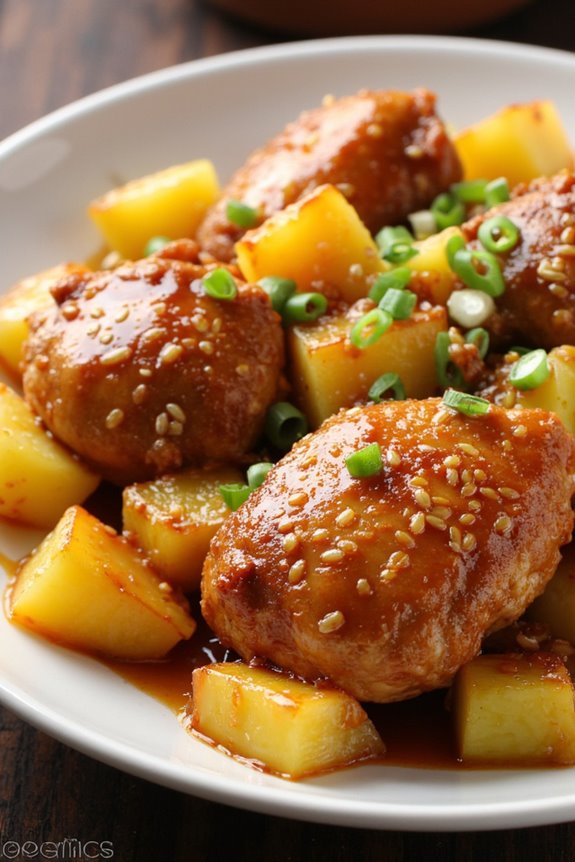 sesame chicken with pineapple