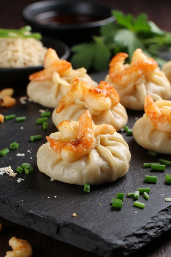 shrimp and chive dumplings