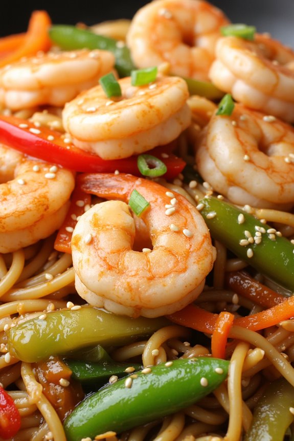 shrimp lo mein garlic sauce