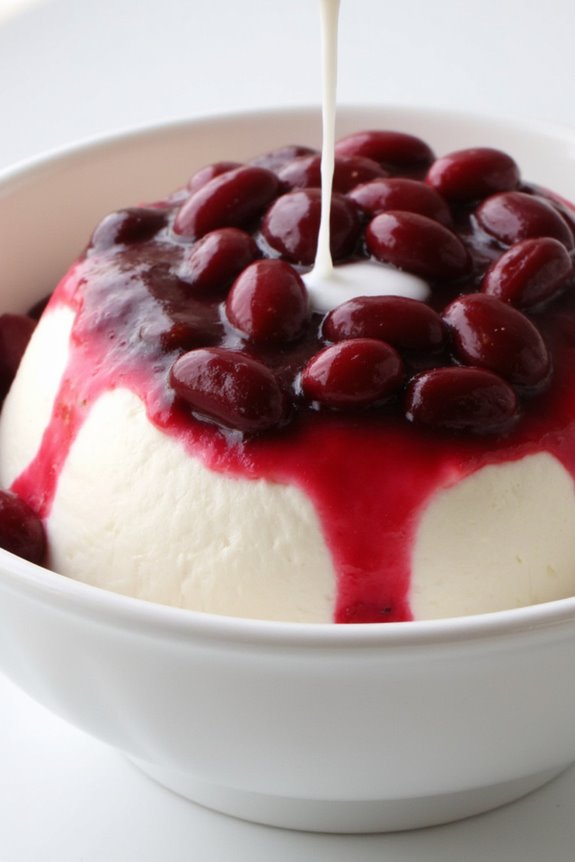 silken tofu with red beans