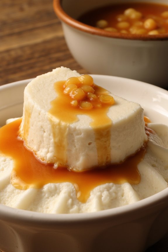 silken tofu with sweet syrup