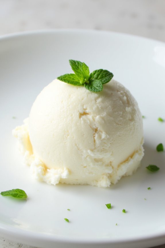 sophisticated sake infused ice cream