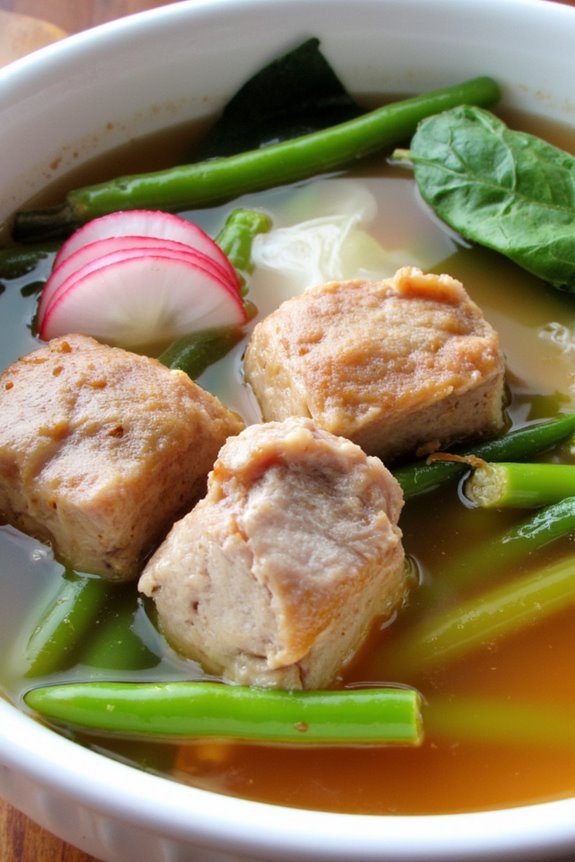 sour and savory pork soup