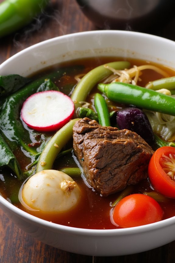 sour savory comforting beef soup