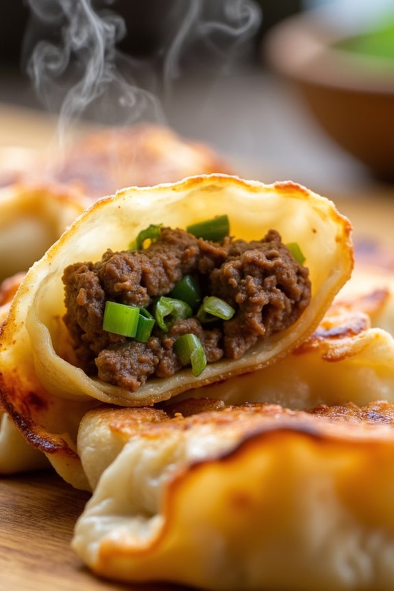 spicy beef filled dumplings delight
