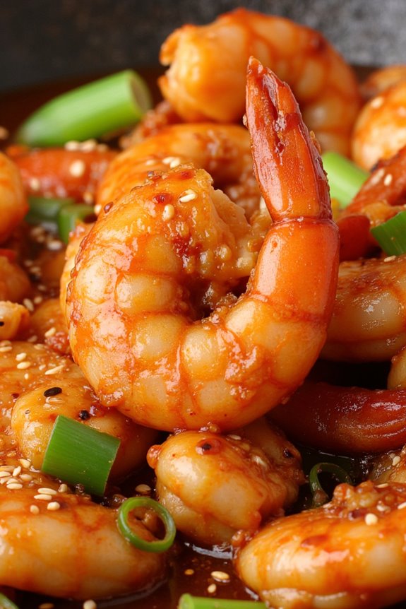 spicy bold szechuan shrimp dish