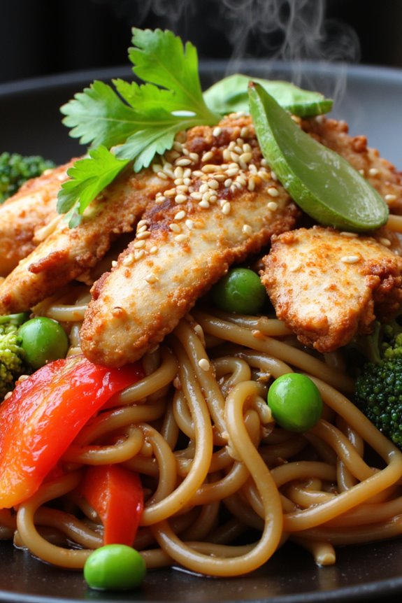 spicy chicken soba delight